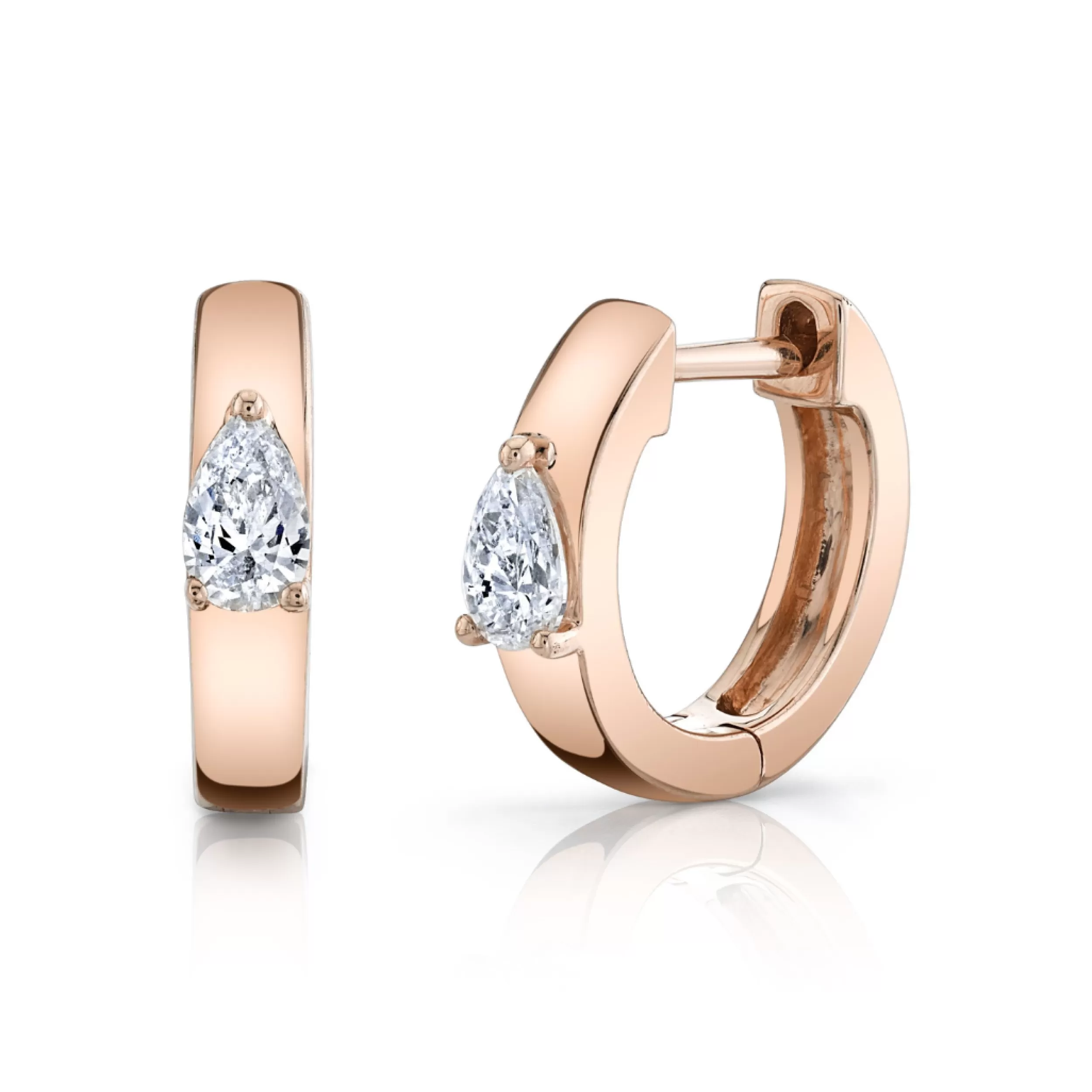 Anita Ko Huggies^HUGGIES WITH PEAR DIAMOND CENTER